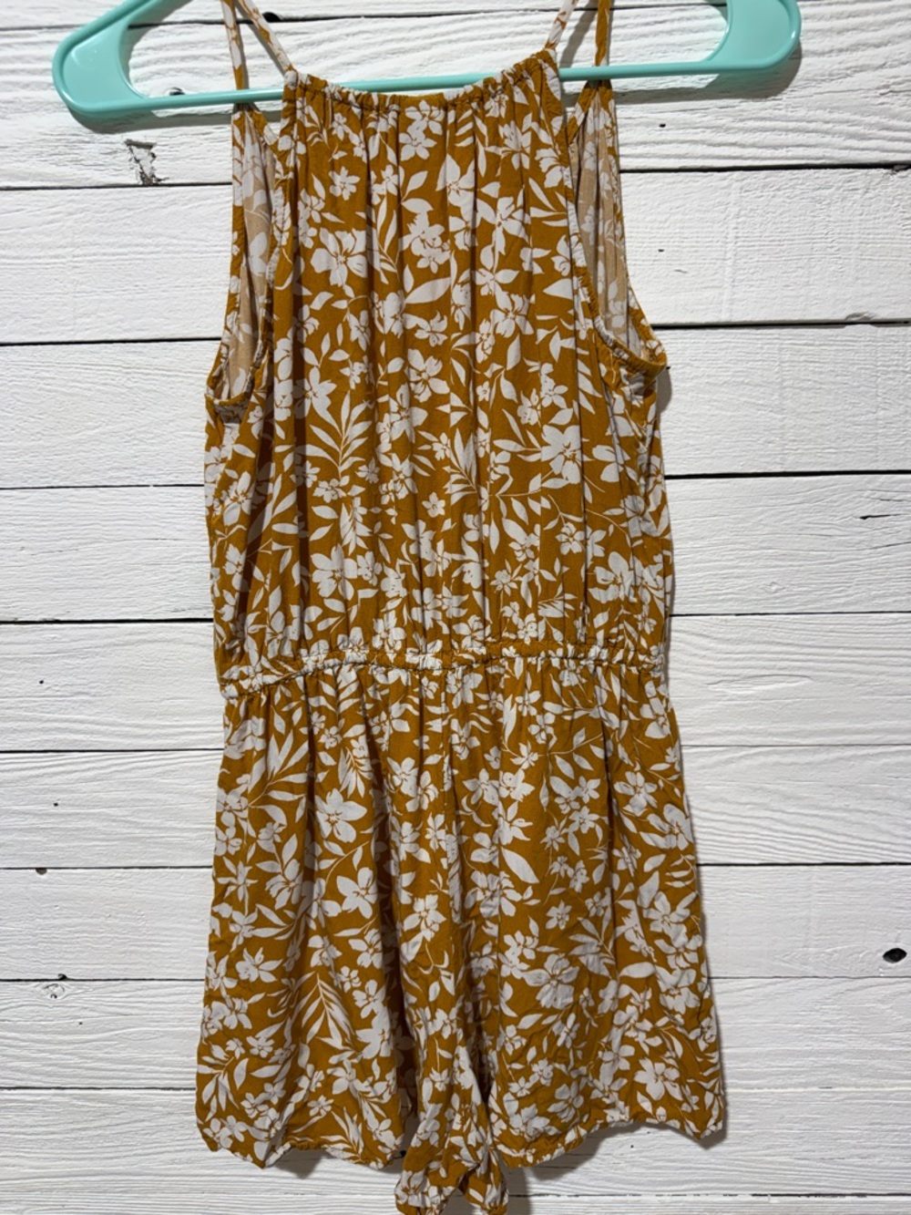 Old Navy Mustard and White Floral Romper - Picture 5 of 5